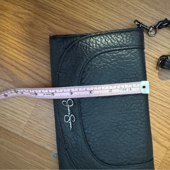 Jessica Simpson Black Pebbled Leather Crossbody - Picture 9 of 9